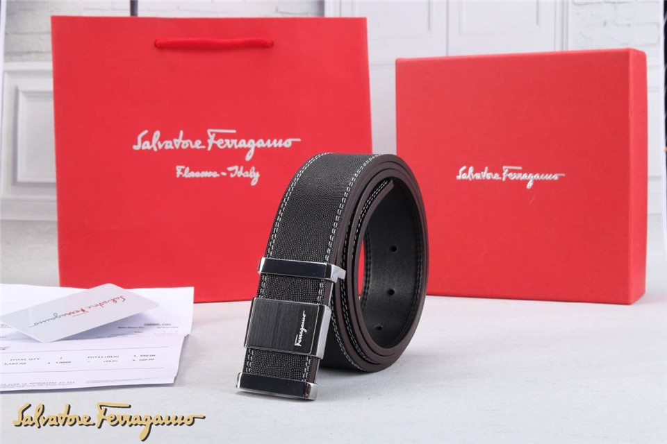 Ferragamo Gentle Monster leather belt with double gancini buckle GM007
